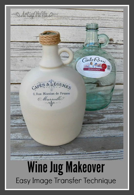 Artsy VaVa Wine Jug Makeover