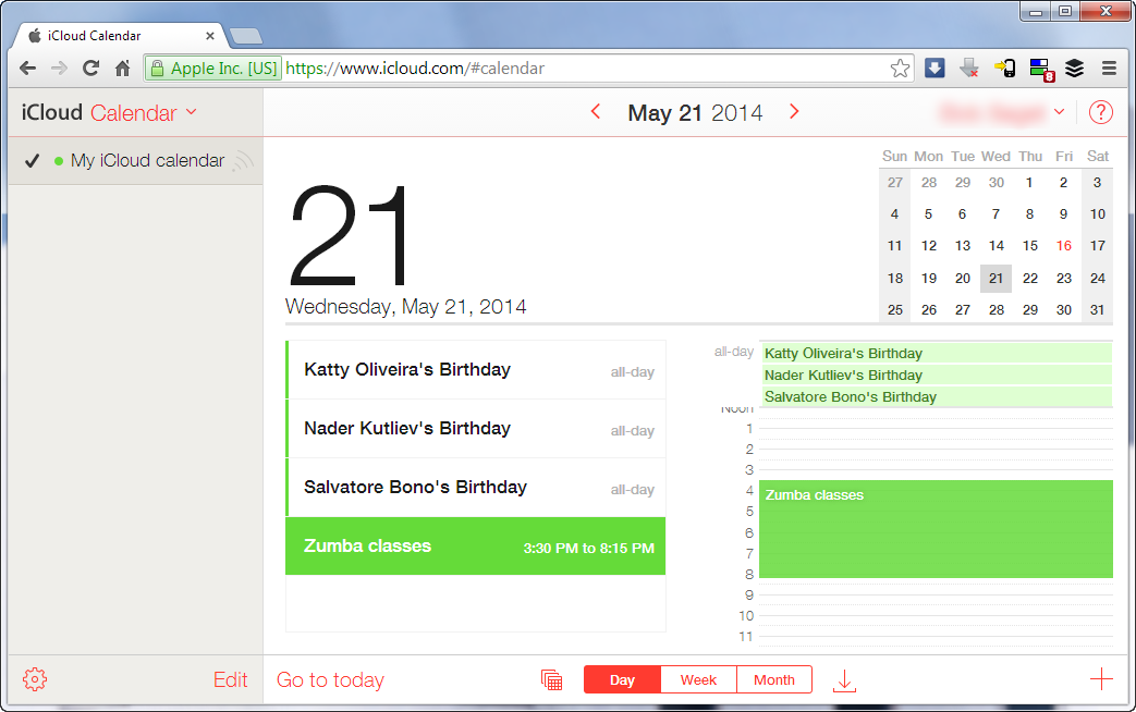 IPhone Calendar 2014