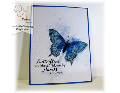 Inspired by Stamping, Crafty Colonel Donna Nuce, Butterflies Stamp Set, Watercolor Card