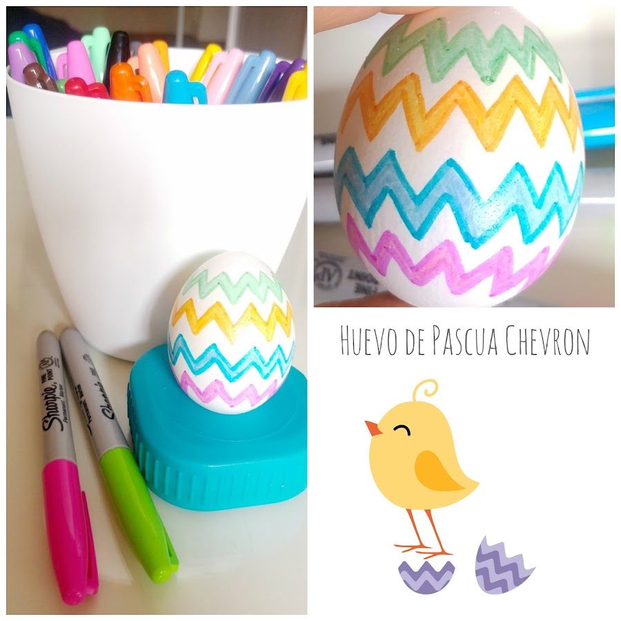 Huevo de pascua con sharpie pens, easter egg