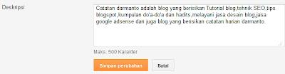 Deskripsi blog