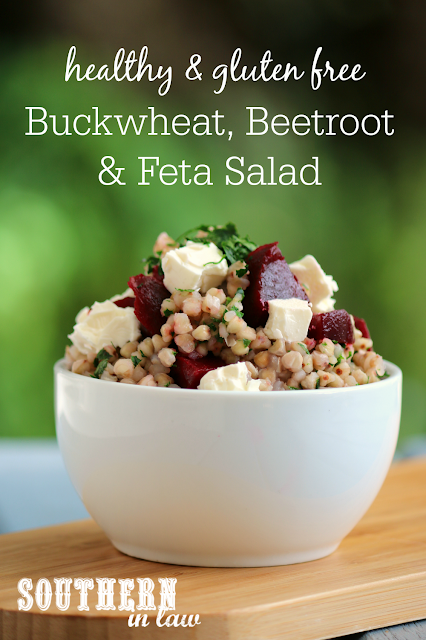 Healthy Buckwheat, Beetroot and Feta Salad Recipe - gluten free, low fat, clean eating recipe, sugar free, soy free, vegetarian, vegan option, goat cheese, lunch, salads, dinner, meal prep