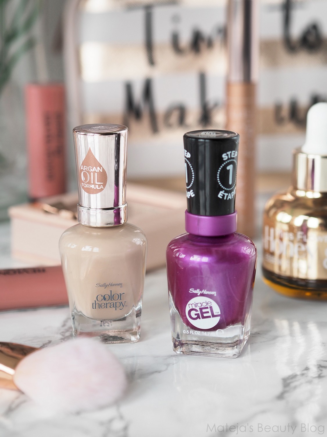 Sally Hansen Color Therapy and Miracle Gel Nail Polish Mateja's