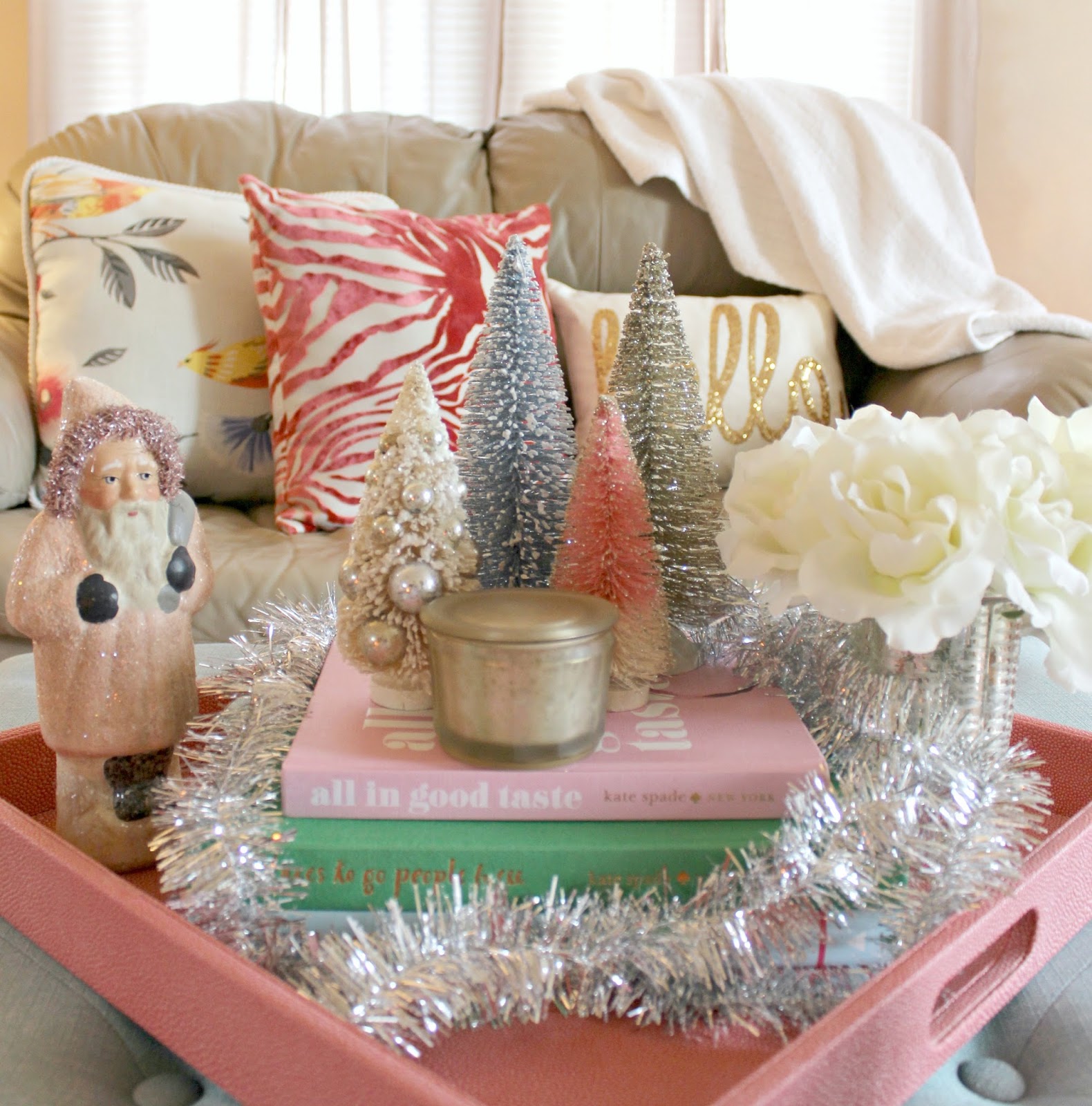 Pink christmas decorations