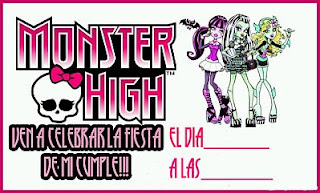 Tarjetas de Cumpleaños de Monster High