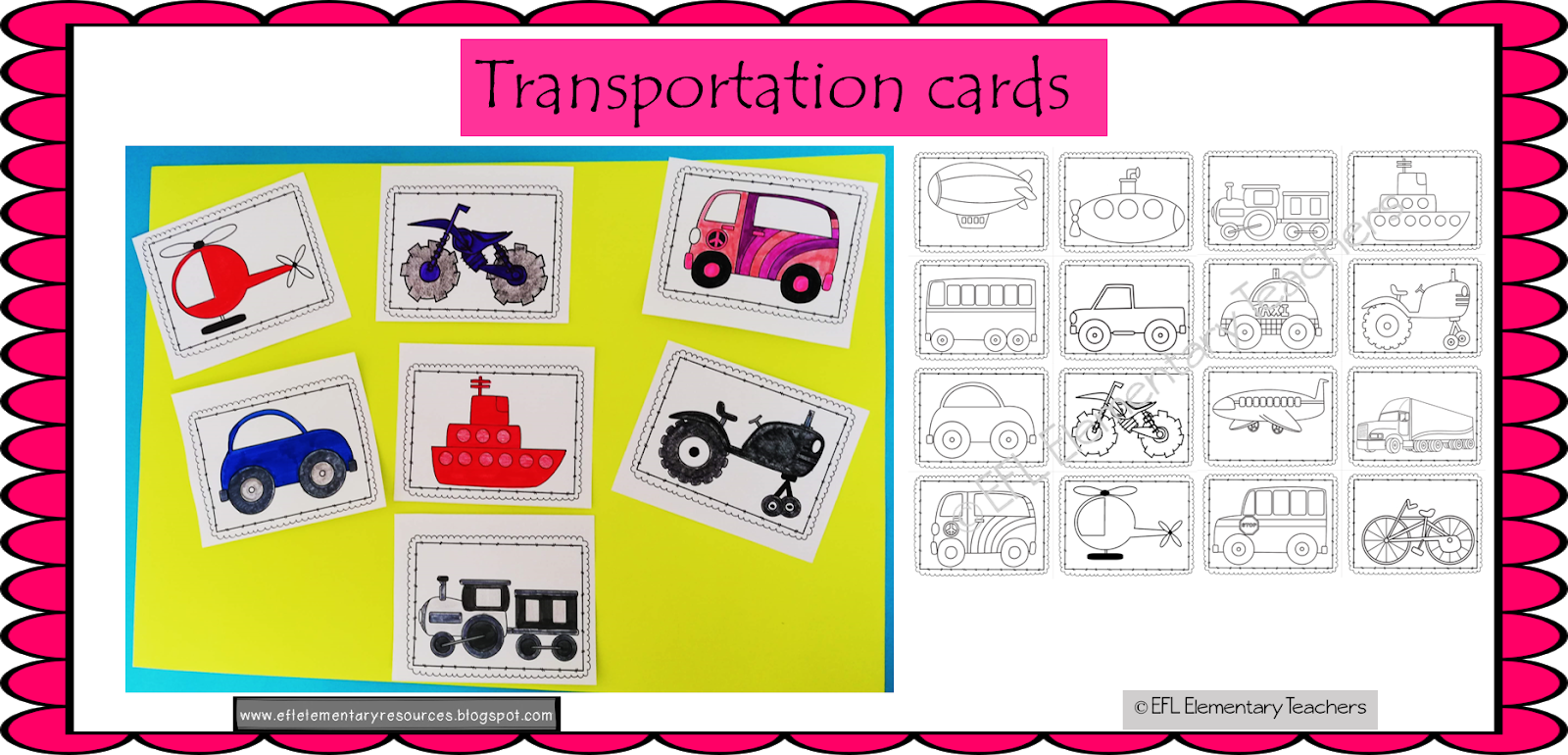 EFL Elementary Teachers Transportation Theme for Elementary ESL