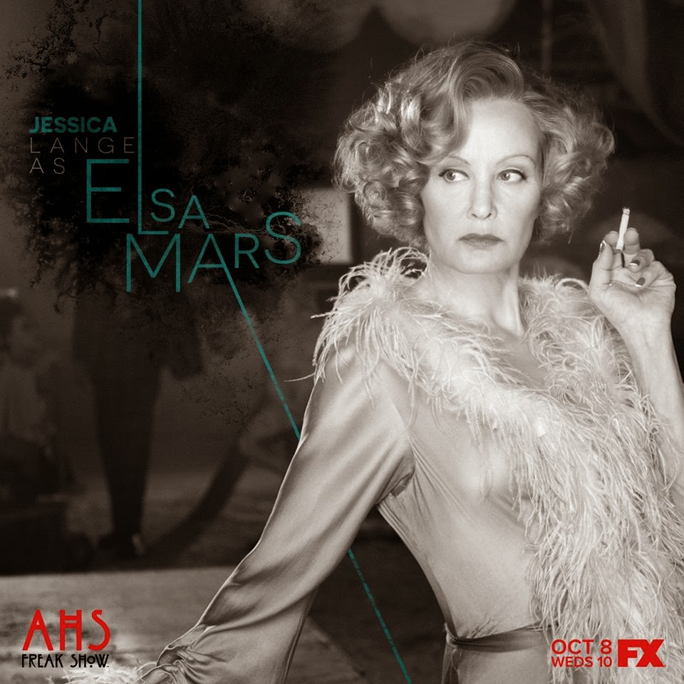 Jessica Lange as Elsa Mars in American Horror Story Freak Show Season 4 Episode 2 Massacres and Matinees