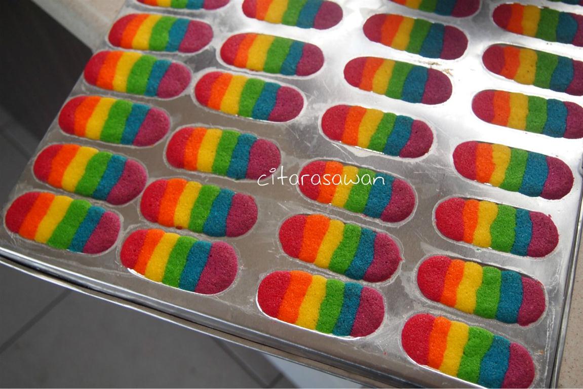 Biskut Lidah Kucing Pelangi Original Citarasawan Resepi
