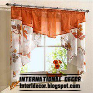 Small curtains models for kitchens in different colors ...
