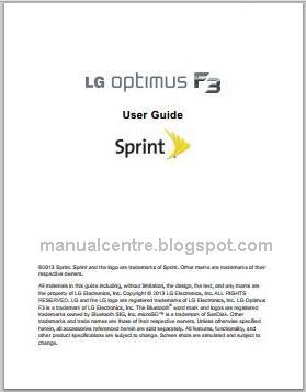 LG Optimus F3 LS720 Manual Cover