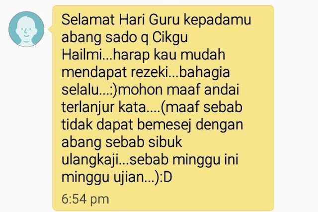 Sambut Hari Guru : Beza Budak Depan Dengan Budak Kelas Belakang