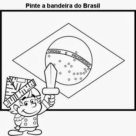 desenhos da bandeira do brasil para colorir