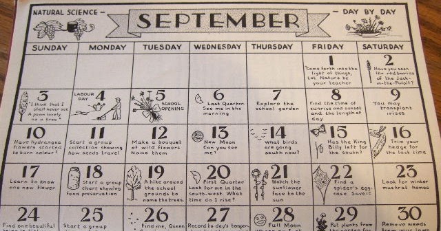 Natural Science Through The Seasons Calendar August Natural Science Through The Seasons Calendar August