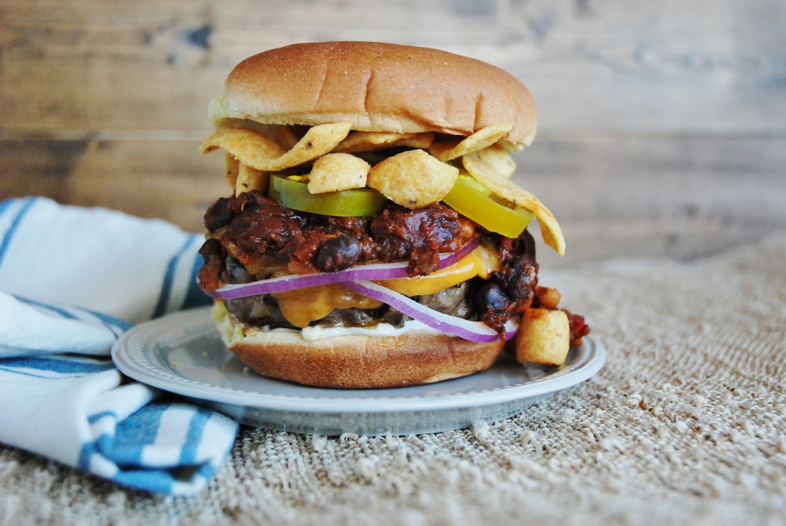 Fleur DeLectable Meaty Mushroom Frito Pie Burger