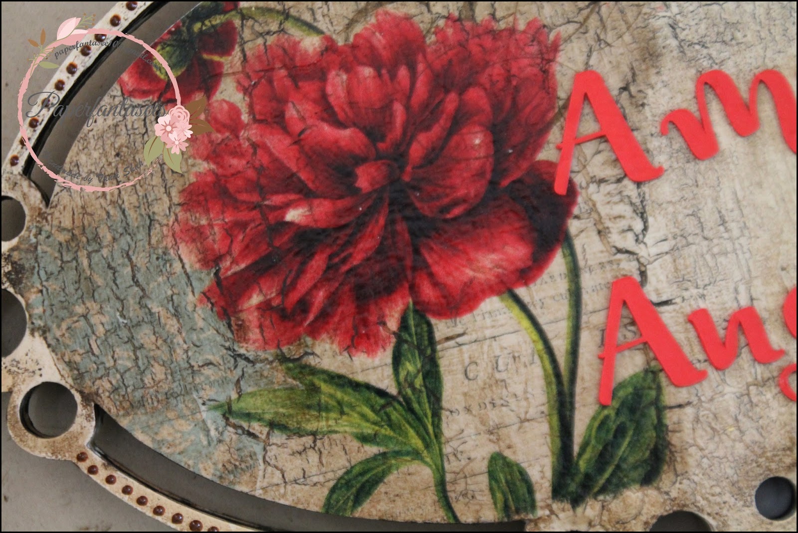 Paper Fantasees The Craft Blog Decoupage Name Plate