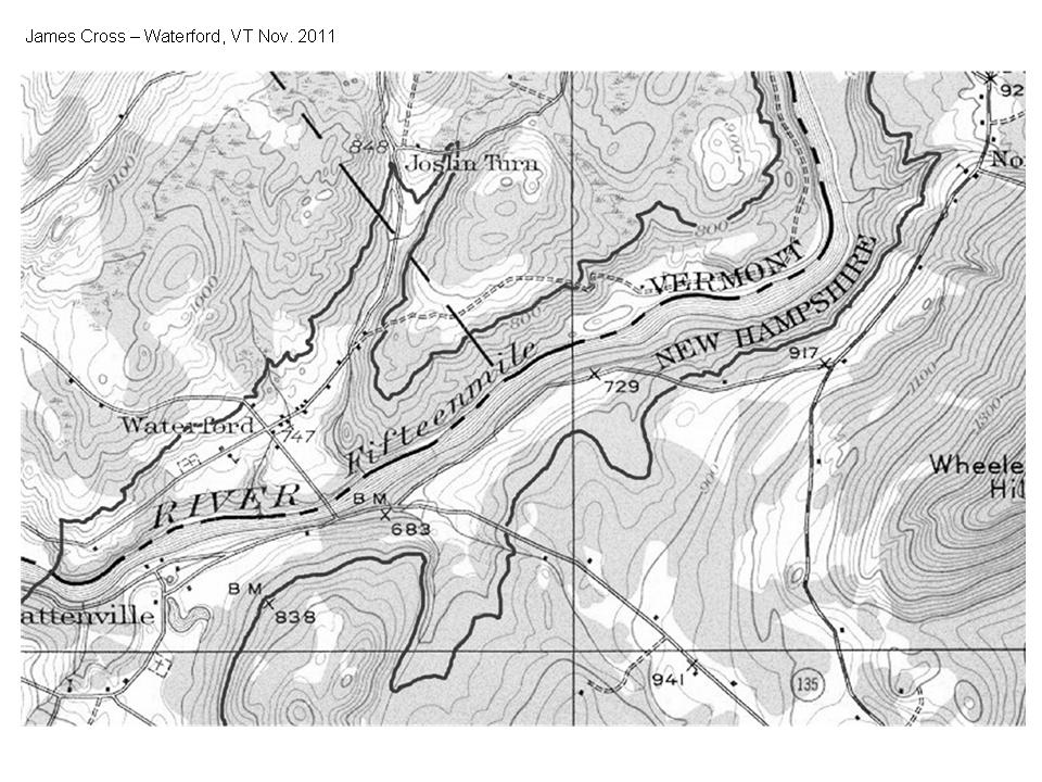 Waterford, Vermont, History Correlation of 1932 Topo Map with Beers Map of Waterford Village