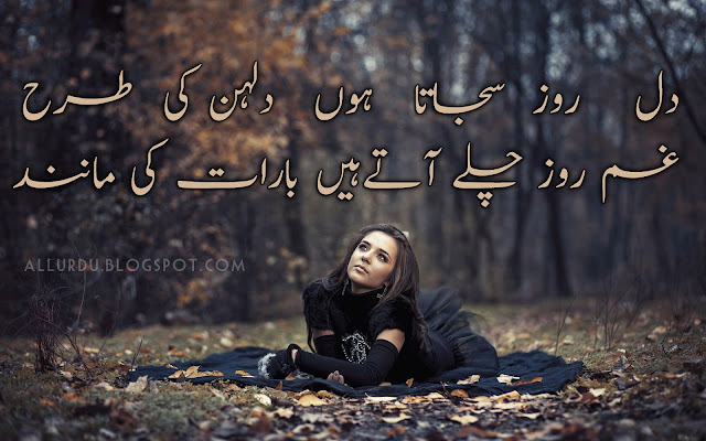 Designed 2 lines urdu poetry images