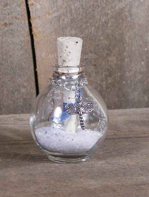 Make a Wish Glass Jar Glitter