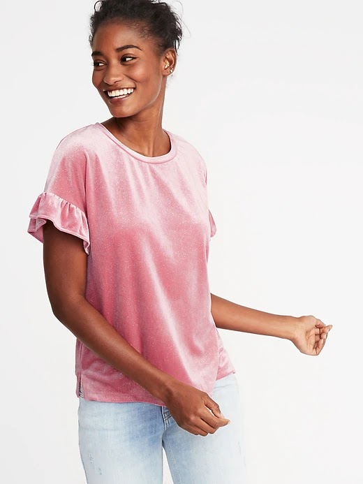 old navy ruffle sleeve top