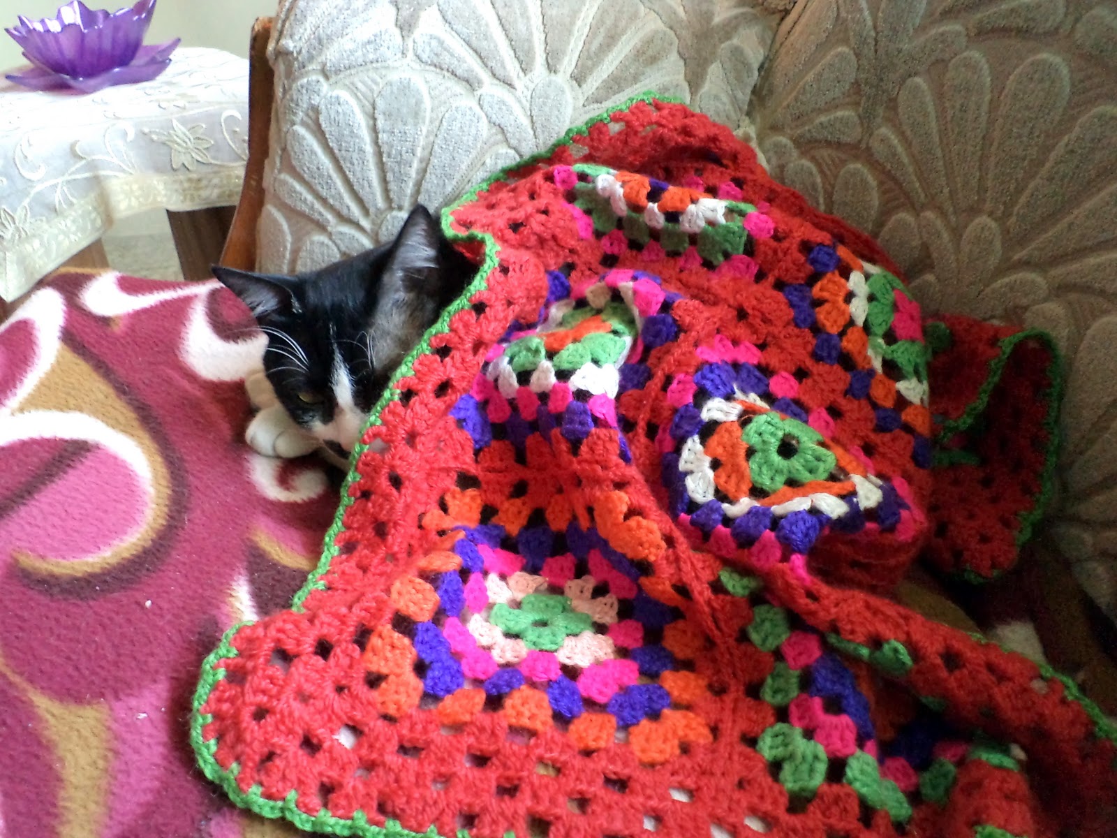 BECK to Vintage: Crochet Blanket for my Cat..