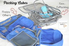 The EzPacking cubes are firm, while others are floppy :: OrganizingMadeFun.com