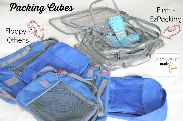 The EzPacking cubes are firm, while others are floppy :: OrganizingMadeFun.com The EzPacking cubes are firm, while others are floppy :: OrganizingMadeFun.com