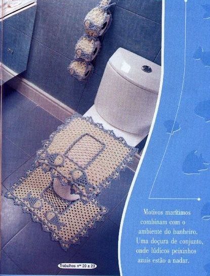 Floral Bath Set - Knitting Patterns and Crochet Patterns from