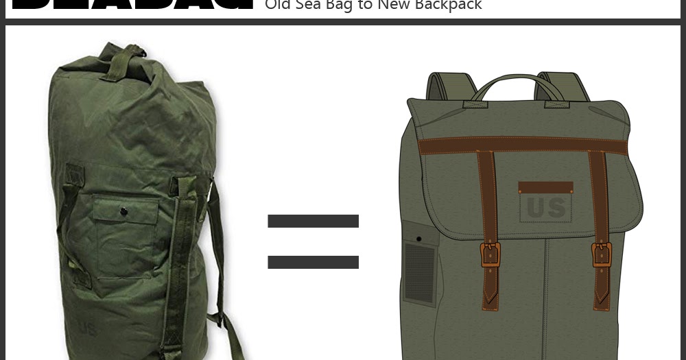 Designed By Caldwell A custom backpack from your old Navy Sea Bag