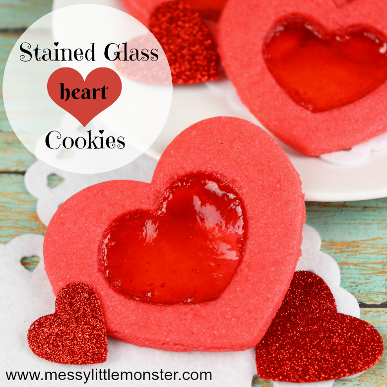 Easy stained glass heart cookie recipe. A yummy Valentine's Day treat for someone you love!