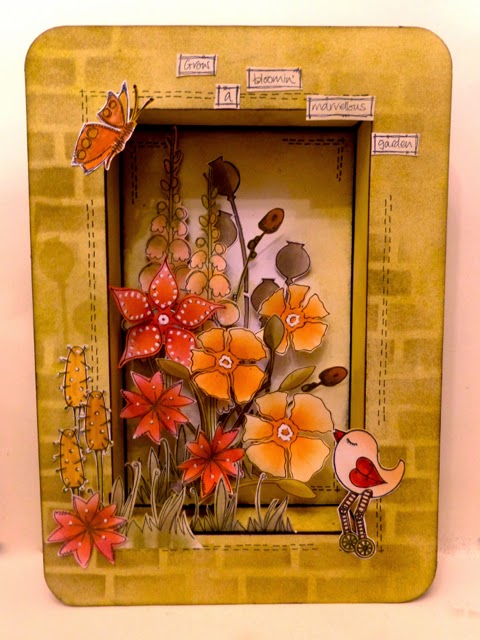 Altered shadow Box Paperartsy Style by Clare charvill 