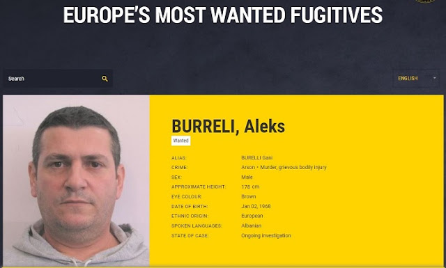 Europol list, Aleks Burreli - the Albanian among 54 most wanted criminals