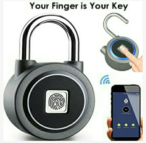 WGCC Keyless Padlock - Fingerprint Security Lock