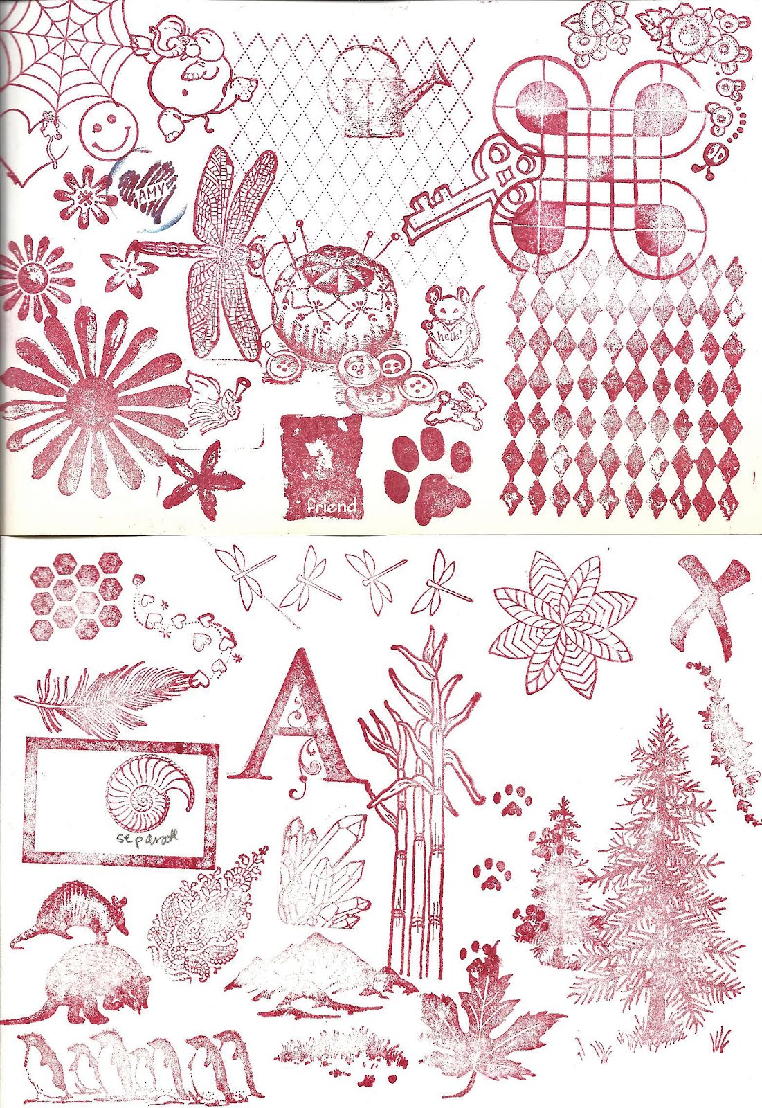 Amy's Art Journal Rubber Stamps