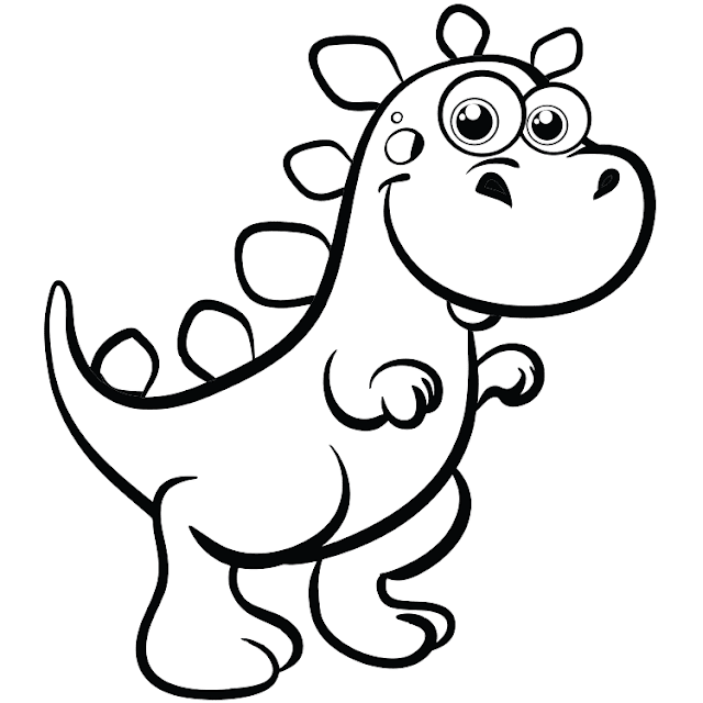 Kumpulan Mewarnai Gambar Dinosaurus - Suka Mewarnai