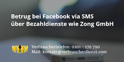 Zong GmbH | SMS | Betrug bei Facebook