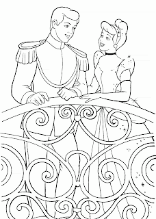 cinderella and prince charming coloring pages