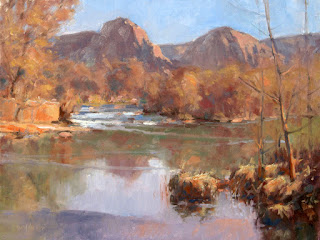 Into the Flow Oil Painting by Michael Chesley Johnson Into the Flow Oil Painting by Michael Chesley Johnson