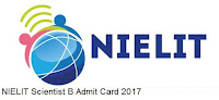 NIELIT Scientific Officer Admit Card