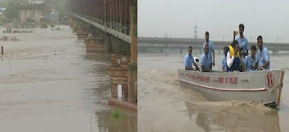 दिल्ली में यमुना नदी का जलस्तर खतरे के निशान से ऊपर delhi mein yamuna ka star badha,yamuna water level in delhi,yamuna river water level in delhi,yamuna river water level in delhi today