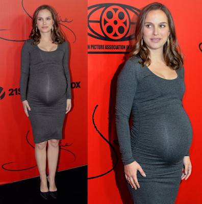 1 Natalie Portman shows off massive baby bump