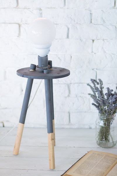 Lámpara nórdica madera diy