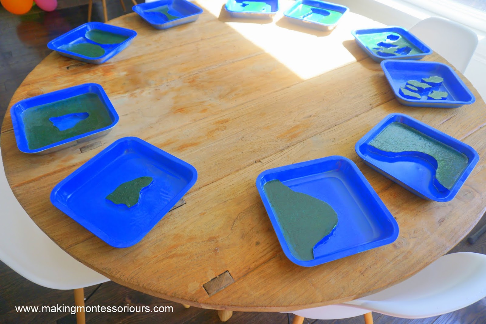 Making Montessori Ours: Montessori Land & Water Forms, Globe & 3 Part  Cards Including DIY links!