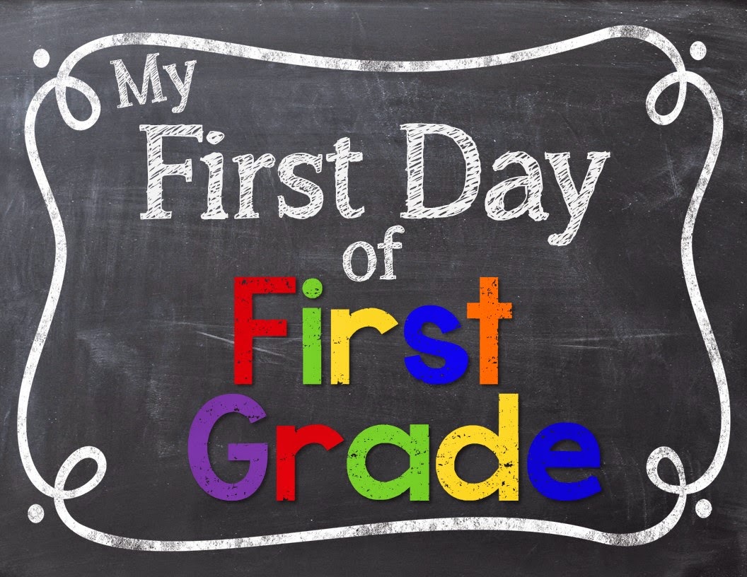 "First Day of First Grade" sign FREEBIE | Mrs. Gilchrist's Class