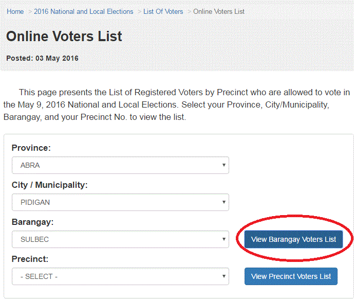 COMELEC Precinct Finder How to Find your Precinct