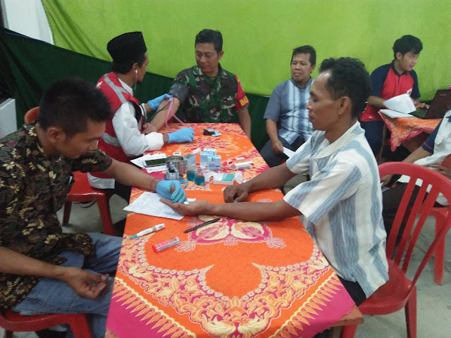 Puasa Tidak Menyurutkan Niat Babinsa Plumbungan Untuk Donor Darah