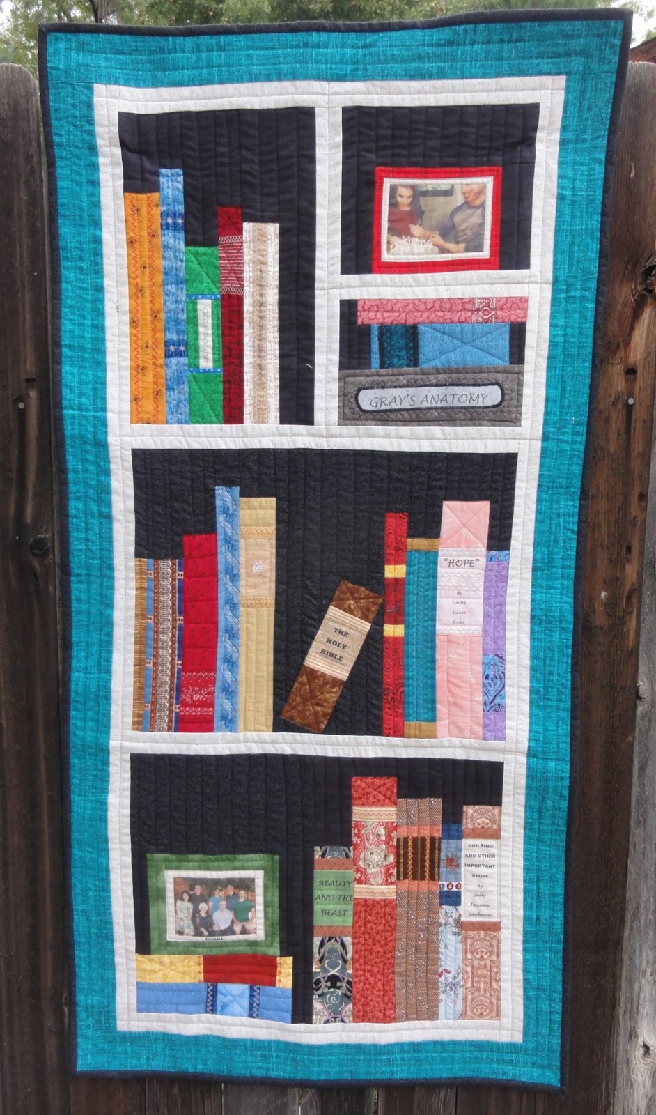 QBITS BOOKCASE QUILT