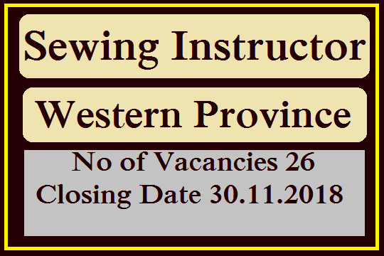 Sewing Instructor : Western Province