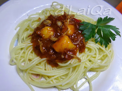 Spaghetti Bolognese Udang ala Rika (2)