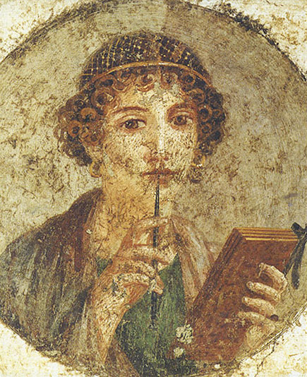 pompei portrait sappho