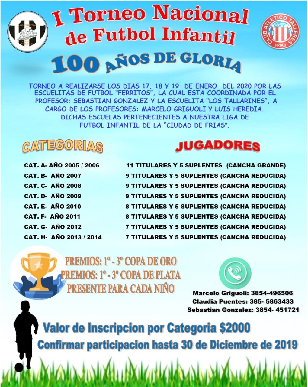 1º TORNEO NACIONAL DE FÚTBOL INFANTIL 100 AÑOS DE GLORIA